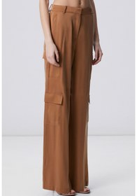 Resim Network N-Green Camel Kargo Cepli Cupro Pantolon 