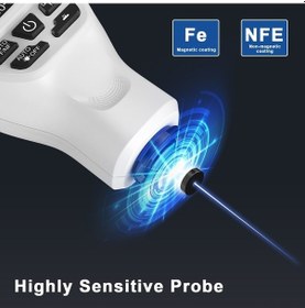 Resim Pazly Boya Kalınlık Ölçer - Metal & Boya Kaplama Kalınlık Ölçer - Beyaz - Hassas Ölçüm Cihazı Beyaz 