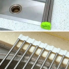 Resim MCM Group Paslanmaz Katlanır Multi Bulaşıklık - Tabaklık - Kurutmalık- Sebze Yıkama Aparatı 