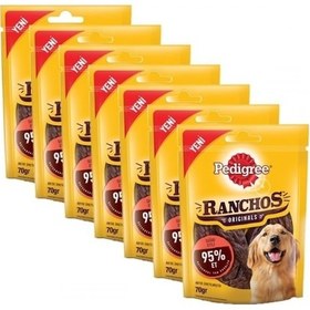 Resim Pedigree Ranchos Biftekli Köpek Ödül Maması 7 x 70 G 