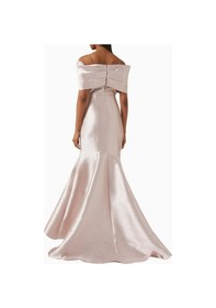 Resim Ac By Aanchal Chanda Crystal - Embellished Gown Kristal Işlemeli Balık Form Maxi Kadın Elbise Pembe 