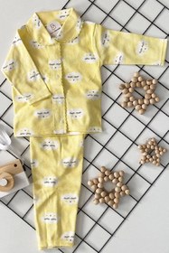 Resim DEFNELİ BEBE Pamuklu Bulut Desenli Kız Erkek Bebek Pijama Takım 