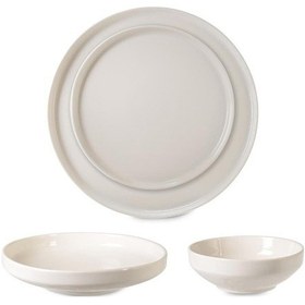 Resim İpek Porselen 24 Parça Toledo Sade Yemek Takımı IPF621 