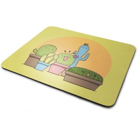 Resim WuW Kaktüs Ailesi Dikdörtgen Kaymaz Taban Mouse Pad 