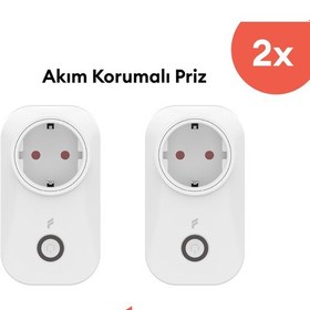 Resim Akıllı Akım Korumalı Priz 2'li Set 16 Amper , Wifi 