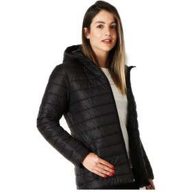 Resim Hammer Jack Fiona Kapşonlu Kadın Siyah Şişme Mont 602 T42-k Siyah 