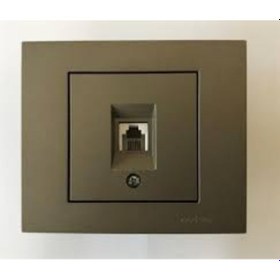 Resim Ovivo Grano Antrasit Nümeris Priz Çerçeveli 