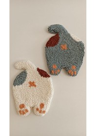 Resim 2'Li Kedi Bardak Altlığı Seti 