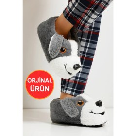 Resim Devida Orjinal Yumuşak Taban Sevimli Köpek Panduf 