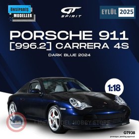 Resim 1:18 2022 Porsche 911 996 Carrera 4S Dark Blue 