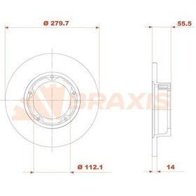 Resim Braxıs-ae0803 - Fren Dıskı On J9 Duz 280mm 