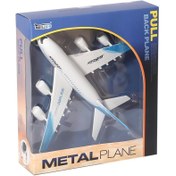 Resim NessiWorld A380-1A Metal Çekbırak Yolcu Uçağı -Canem Oyuncak 