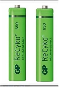 Resim ReCyko ŞARJLI Pil Ni-Mh AAA 650mAh Şarjlı İnce Kalem Pil 2Li 