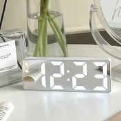Resim Yatak odaları için tasarlanmış ve güncellenmiş LED alarm saati, sıcaklık, ayarlama yapabilir parlaklık, 12/24 saat formatı ve uyku fonksiyonu ile dijital bir ekran sunar. Ev, ofis veya sınıf kullanımı için uygun (USB ile güçlendirilir), beyaz renk. 