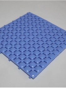 Resim BALBAN TİCARET 33x33x1,5 cm Ortopedik Plastik Yer Karosu, Geçkili Paspas, Islak Zemin Izgarası, AÇIK MAVİ 