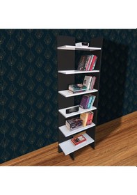 Resim 6 Raflı Köşe Kitaplık Dekoratif Köşe Kitaplığı Tlpk03s 001 