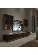 Resim Decoraktiv Trendstyle 8das Mdf Tv Ünitesi Tv Sehpası Ceviz - Siyah Mermer 