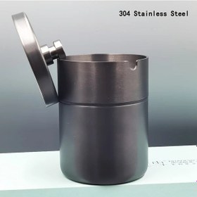 Resim Chuangyinshop 1 Parça Paslanmaz Çelik Rüzgar Ve Duman Geçirmez Portatif İç Mekan Dış Mekan Kullanım İçin Dayanıklı Masaüstü Küllük 