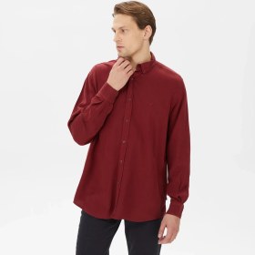 Resim Nautica Erkek Bordo Classic Fit Gömlek W37232T.6DA 