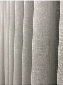 Resim İncilife Home Foldet Gri Keten Kırışmaz Ütü İstemez Tül Perde 1/2,5 Normal Orta Pileli GRİ 