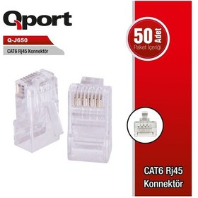 Resim Qport Q-J650 Cat6 50 Lik Rj-45 Konnektör 