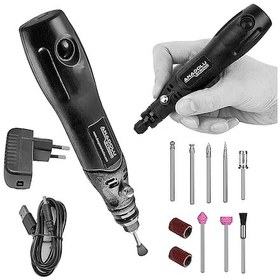 Resim Anadolustrong 3 Kademeli Şarjlı Mini Taşlama Gravür Dremel Seti 10 Parça Taşıma Çantası 