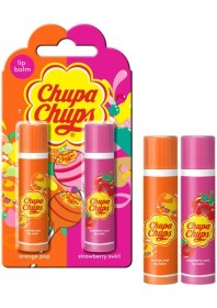 Resim Chupa Chups Lip Balm Dudak Bakım Kremi 4gr Çilek Ve Portakal 2li 