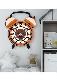 Resim Bk Gift Kişiye Özel Hayvan Figürlü Retro Çalar Saat Tasarımlı Kabartma Figürlü Ahşap Çocuk Duvar Saati-4, Ev Dekoru, Çocuk Odası Aksesuar Bitmeyencom2 Çok Renkli 