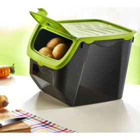 Resim Özbience Havalandırmalı Patates ve Soğan Saklama Kabı 12 Lt Pudra Pembe 