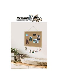 Resim Artlantis Dekoratif Mantar Pano Ahşap Çerçeve 45x60 CM 
