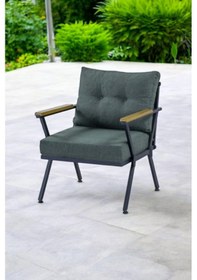 Resim PiLocco Demonte Metal Tekli Bahçe Mobilyası Yeşil 60 x 60 Yeşil 