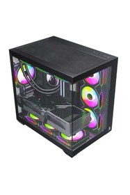 Resim F7 Lite 7x Argb Fanlı Uzaktan Kumandalı Gaming Akvaryum Kasa 