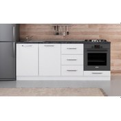 Resim Minar 210 Cm Mutfak Dolabı Beyaz 210-B6-Alt Modül Beyaz 