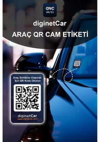 Resim Araç Karekod Cam Etiketi Qr Kod Kimlik - Araç Numaratörü - Qr Co 