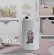 Resim MEKTA HOME Çantalı Kız Desenli Oyuncak Sepeti Ve Çamaşır Sepeti Mktos-014 
