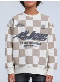 Resim Jack Lions Erkek Çocuk Best Race Yazılı İnce Şardonlu 2 İplik Sweatshirt-14258 Bej 