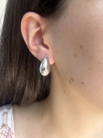 Resim Gümüş Damla Küpe 