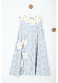 Resim Xo Kids Kız Çocuk Elbise 6-10 Yaş 7065 Mavi 