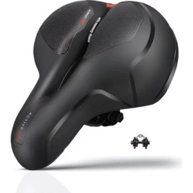 Resim Universal Bisiklet Selesi Yaylı Yumuşak Jel Takviyeli - Reflektörlü, Su Geçirmez ve Hava Kanallı Ergonomik Sele 