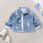 Resim Erkekler için Rahat Uzun Kollu Alfabesi Desenli Polyester Ceket, Düğme Detaylı, Bahar/Sonbahar için 