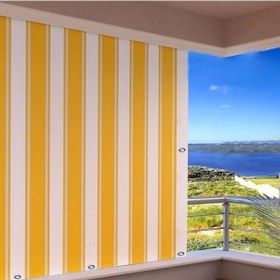 Resim Gencer Home Balkon Perdesi Kuş Gözü Her Ölçü Seçenekli Sarı Beyaz Sarı - Beyaz 