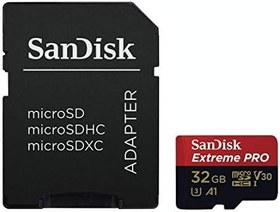 Resim SanDisk 32GB Extreme Pro MicroSDHC Hafıza Kartı, 100 MB/sn'e kadar - SDSQXCG-032G-GN6MA 