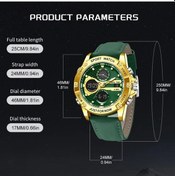 Resim Oldfriend Lıge Erkek Spor Saati Çift Ekran Takvim Kronometre Kahverengi Siyah Diğer 