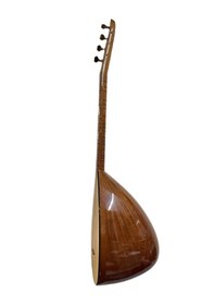 Resim Masif Maun Ağacı Klavyeli Mihraplı Kısa Sap Bağlama Profesyonel Ü 