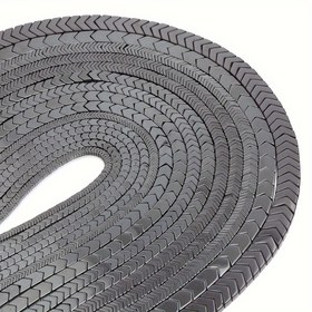 Resim Kendin Yap Bileklik Kolye Takı Yapımı İçin Siyah Akik V Şekilli Ok Doğal Taş Boncuklar - 1 Strand/Paket 