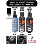 Resim 3'Lü Derby Koyu Bej Deri Oto Direksiyon Döşeme Boyama Seti 