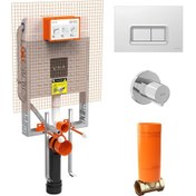 Resim Vitra 800-1868 V8 Asma Klozetler için Gömme Rezervuar Seti 8 Cm 