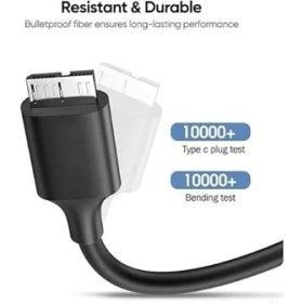 Resim 20103 Type-C To Micro B 3.1 HDD Harici Harddisk Kablosu Çevirici Dönüştürücü Şarj Cihazı Aktarıcı Kablo 