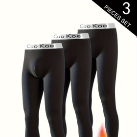 Resim 3'lü Erkek Polar Astarlı Termal Tayt - Esnek, Sıcak & Rahat Kış İçin 