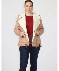 Resim Moda Berray 3263 Kısa İçi Kürklü Eteği Kemer Detaylı Kaban Kahverengi 